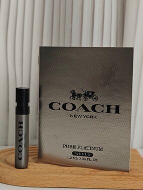 New Coach Pure Platinum Parfum Spray Sample 1.2ml/ 0.04 oz